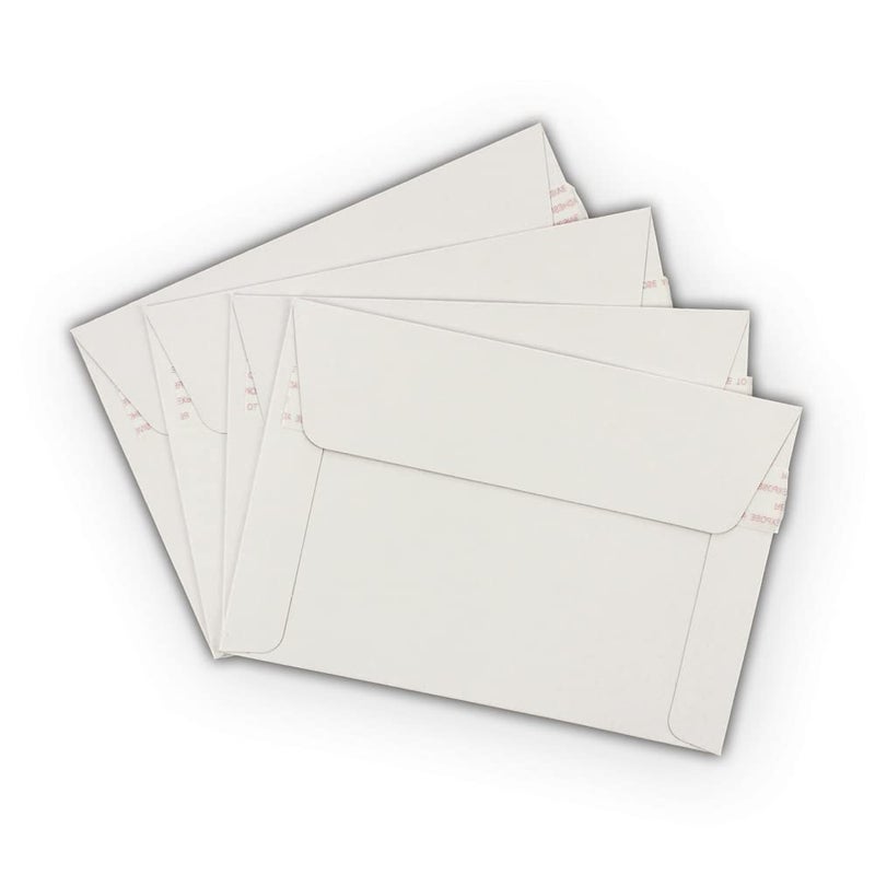 EcoSwift 50 EcoSwift 6.5 x 4.5 Rigid Photo Mailers Stay Flats White Cardboard Self Seal Envelopes - Image 1